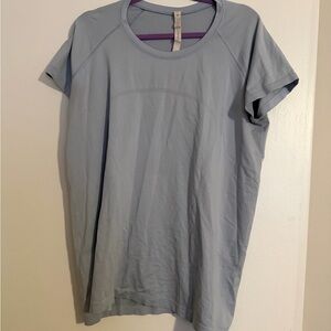 Lululemon Athletica Ribbed Light Blue Top